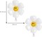 10PCS Daisy Balloons with Smile Face Groovy Party Decorations Boho White Flower Balloon